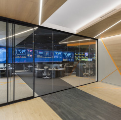 Looking in at the Network Operations Command Center