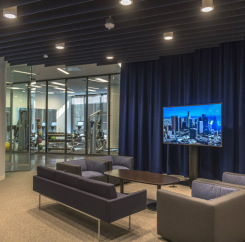 TV and fitness areas