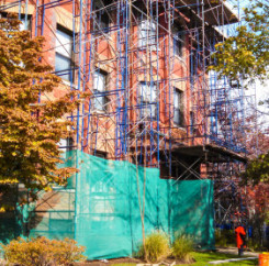 27 Everett St. with scaffolding