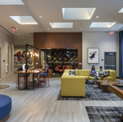 Students utilizing common space