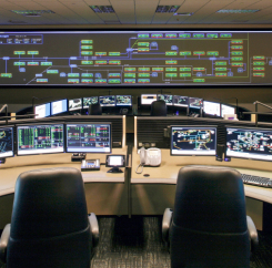 View from inside work pods