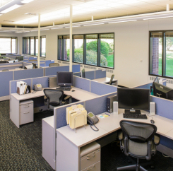 Low-rise cubicle configuration